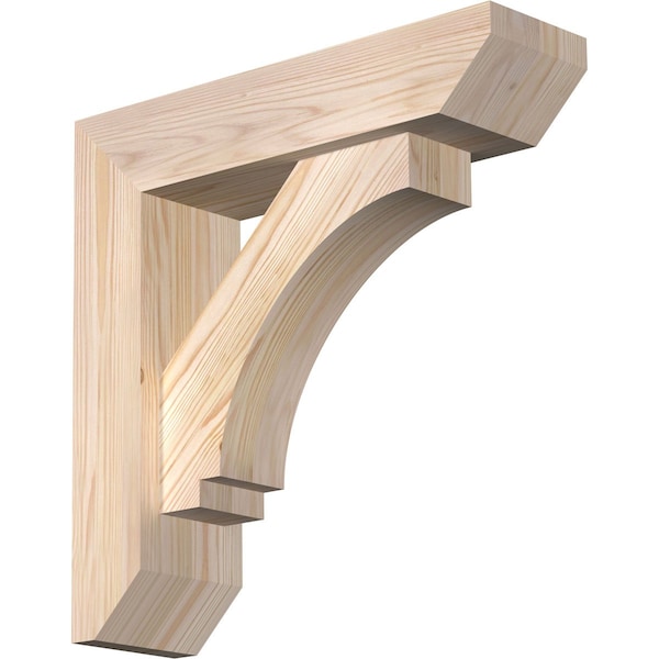 Ekena Millwork Imperial Slat Smooth Bracket w/ Offset Brace, Douglas Fir, 5 1/2"W x 20"D x 20"H BKT0604X20X20IMP06SDF - main